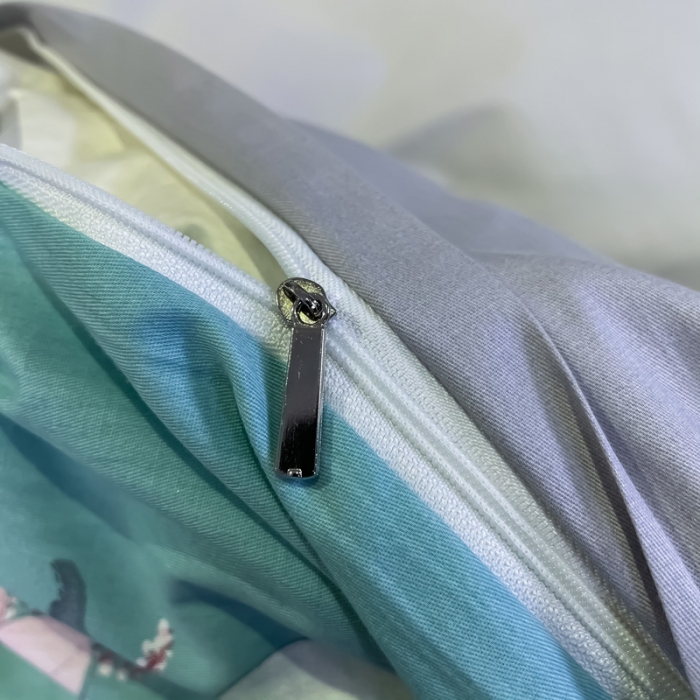 91家纺网 家纺一手货源 找家纺 金爱家 2021新款全棉活性花卉系列四件套 觅春绿