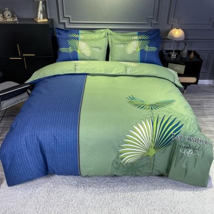 金爱家 2021新款全棉活性花卉系列四件套 沐光