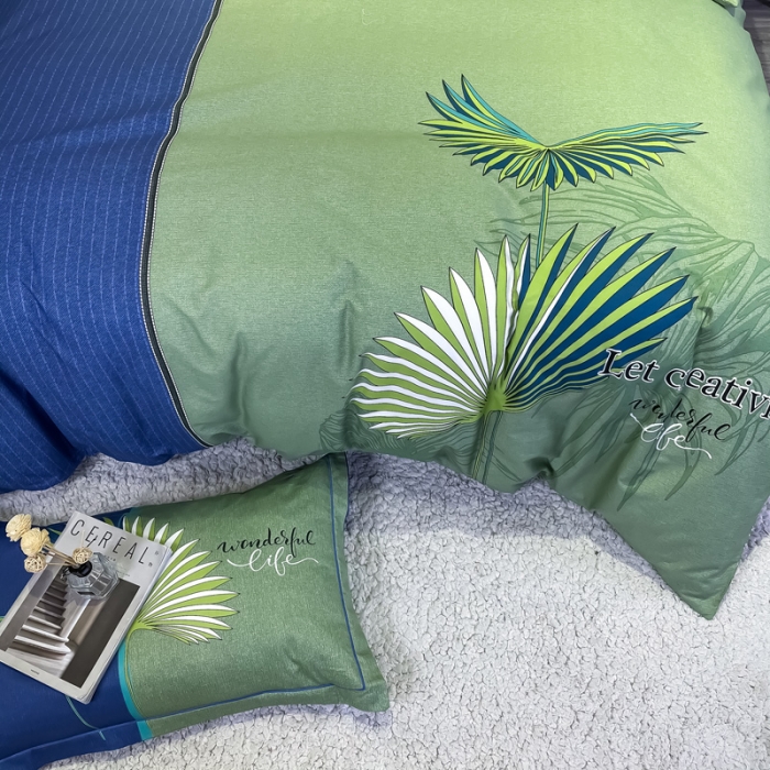 91家纺网 家纺一手货源 找家纺 金爱家 2021新款全棉活性花卉系列四件套 沐光