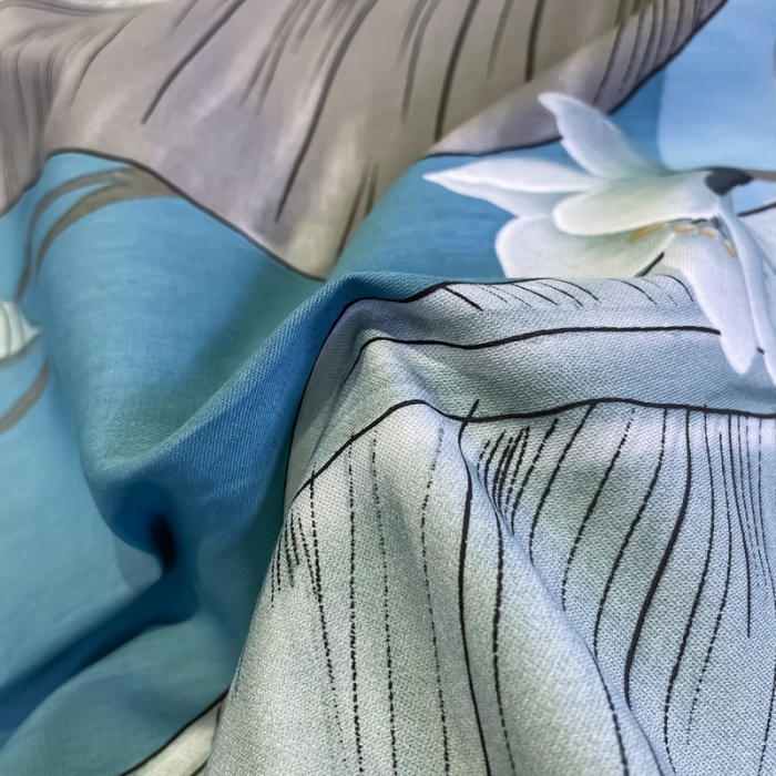 91家纺网 家纺一手货源 找家纺 金爱家 2021新款全棉活性花卉系列四件套 馨雅