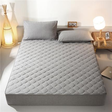 91家纺网 家纺一手货源 找家纺 （总）乐逸 2023新款新品日式全棉色织水洗棉夹棉床笠