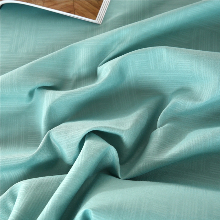 91家纺网 家纺一手货源 找家纺 乐逸家纺 2023新款3D压花床裙三件套 薄荷绿