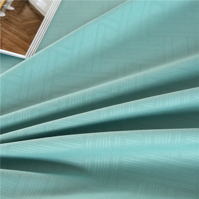 91家纺网 家纺一手货源 找家纺 乐逸家纺 2023新款3D压花床裙三件套 薄荷绿