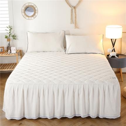 91家纺网 家纺一手货源 找家纺 （总）乐逸 2025新品日式全棉色织水洗棉夹棉床裙