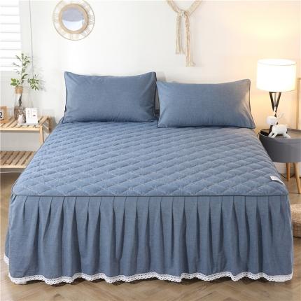 91家纺网 家纺一手货源 找家纺 （总）乐逸 2025新品日式全棉色织水洗棉夹棉床裙