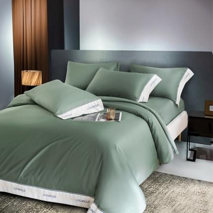 91家纺网 家纺一手货源 找家纺 （总）米奈 2024新款水洗真丝贴边绣花四件套有质检报告奈利