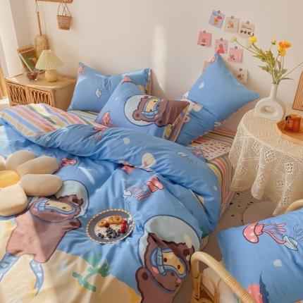 91家纺网 家纺一手货源 找家纺 （总）眠屿家纺 2021新款全棉印花四件套