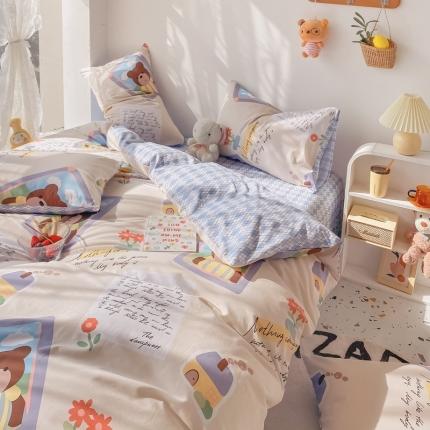 91家纺网 家纺一手货源 找家纺 （总）眠屿家纺 2021新款全棉印花四件套