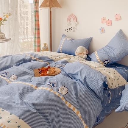 眠屿家纺 2021新款全棉印花四件套 航海奇遇
