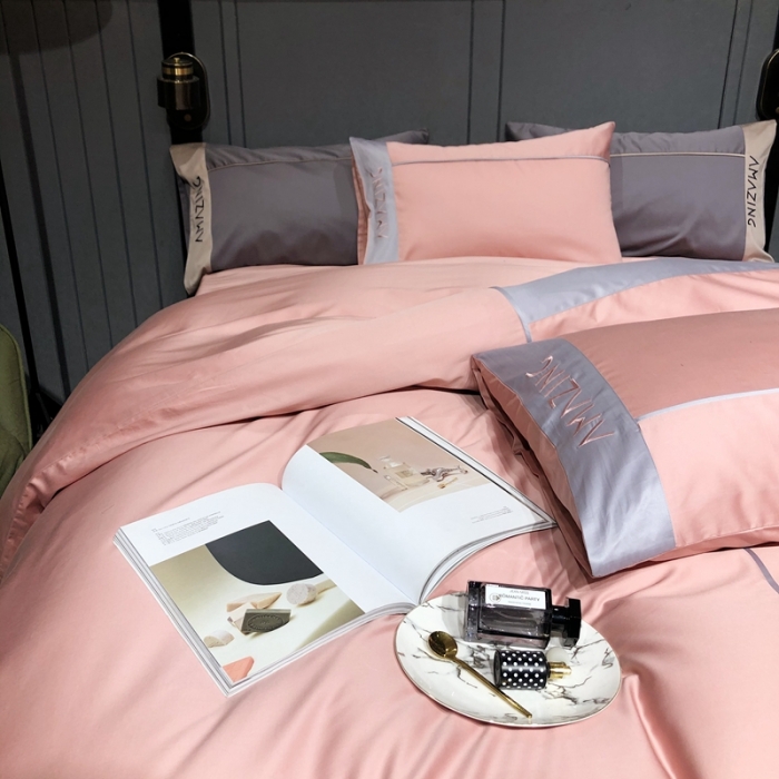 91家纺网 家纺一手货源 找家纺 涞澳家纺 2021新款100支工艺四件套-美妙 美妙-粉