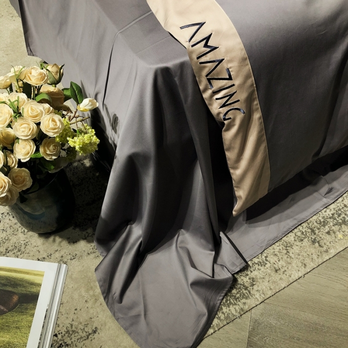 91家纺网 家纺一手货源 找家纺 涞澳家纺 2021新款100支工艺四件套-美妙 美妙-灰