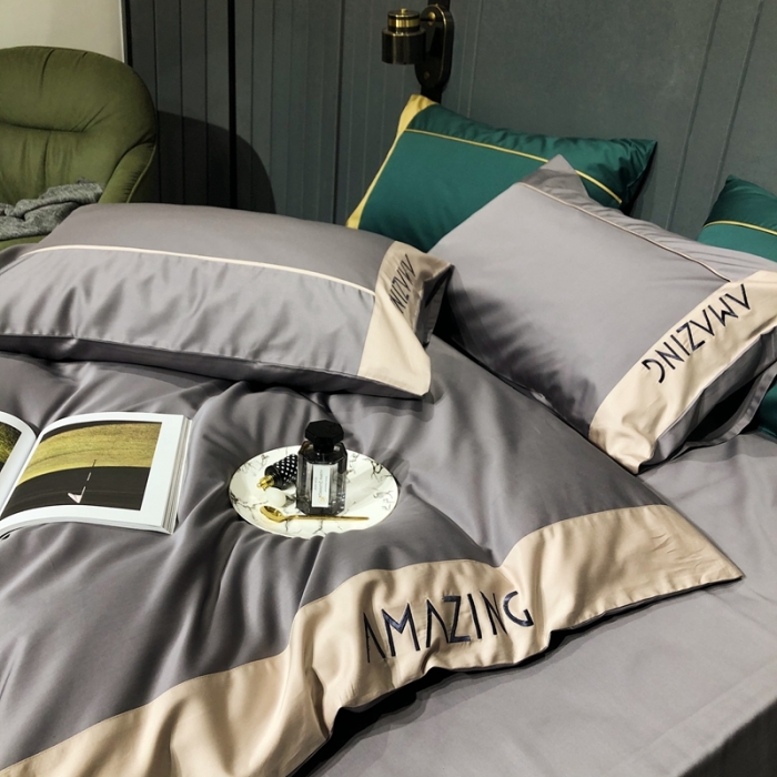 91家纺网 家纺一手货源 找家纺 涞澳家纺 2021新款100支工艺四件套-美妙 美妙-灰