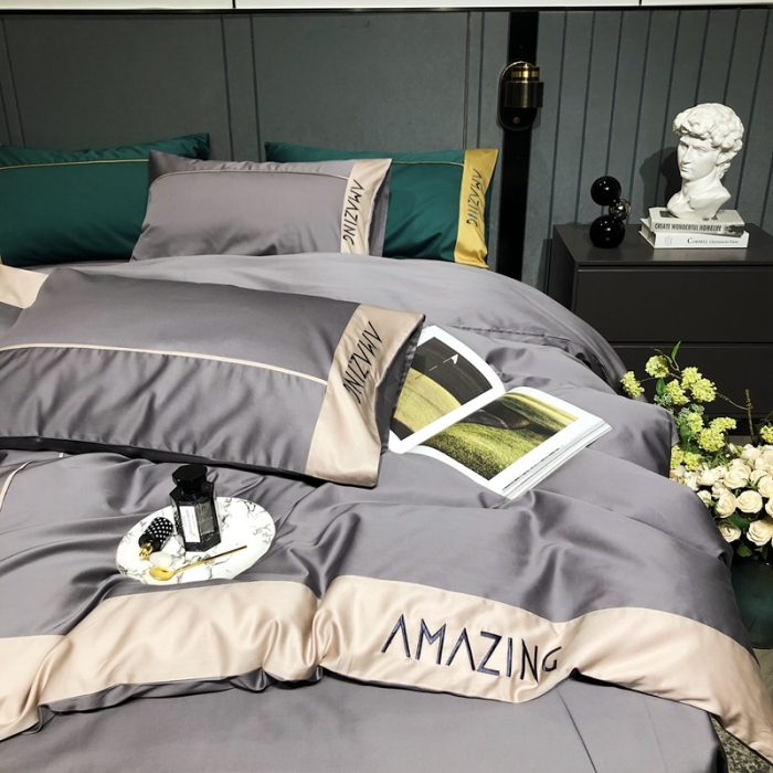 91家纺网 家纺一手货源 找家纺 涞澳家纺 2021新款100支工艺四件套-美妙 美妙-灰