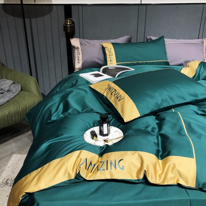 91家纺网 家纺一手货源 找家纺 涞澳家纺 2021新款100支工艺四件套-美妙 美妙-绿