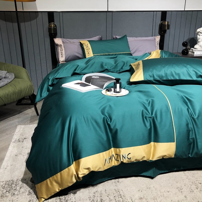 91家纺网 家纺一手货源 找家纺 涞澳家纺 2021新款100支工艺四件套-美妙 美妙-绿