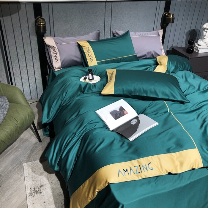 91家纺网 家纺一手货源 找家纺 涞澳家纺 2021新款100支工艺四件套-美妙 美妙-绿