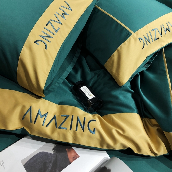 91家纺网 家纺一手货源 找家纺 涞澳家纺 2021新款100支工艺四件套-美妙 美妙-绿