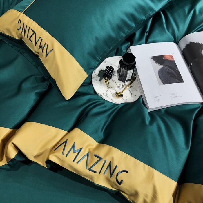 91家纺网 家纺一手货源 找家纺 涞澳家纺 2021新款100支工艺四件套-美妙 美妙-绿