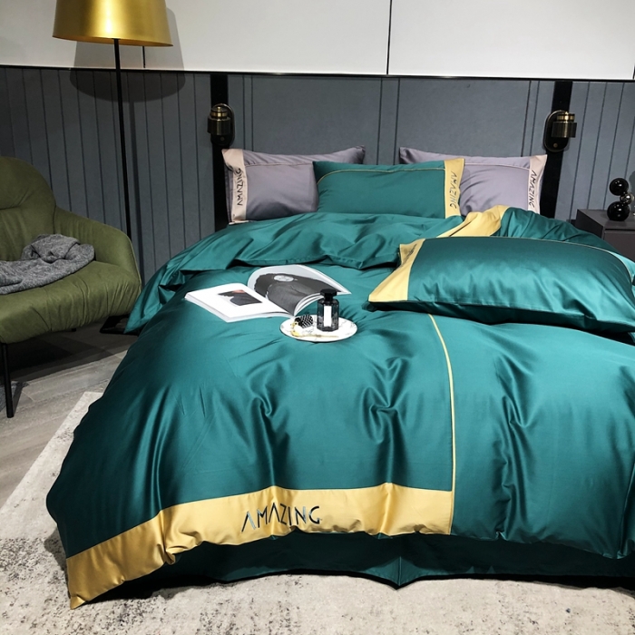 91家纺网 家纺一手货源 找家纺 涞澳家纺 2021新款100支工艺四件套-美妙 美妙-绿