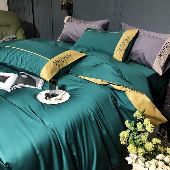 91家纺网 家纺一手货源 找家纺 涞澳家纺 2021新款100支工艺四件套-美妙 美妙-绿