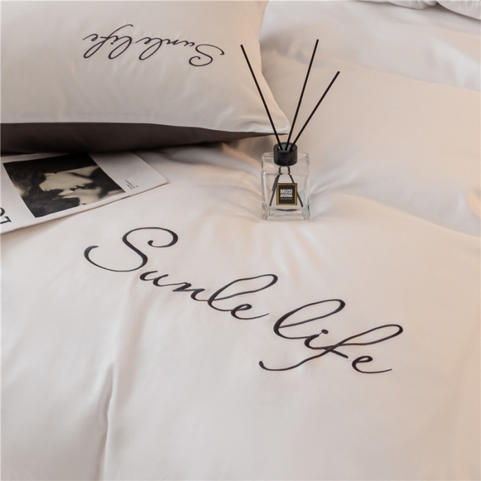 91家纺网 家纺一手货源 找家纺 古吉梦 2020新款洛卡棉双拼S款四件套 本白