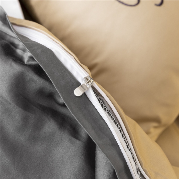 91家纺网 家纺一手货源 找家纺 古吉梦 2020新款洛卡棉双拼S款四件套 香槟金