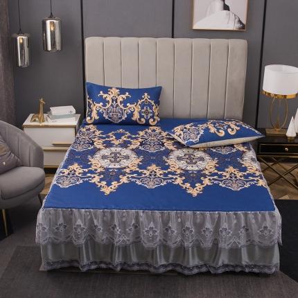 91家纺网 家纺一手货源 找家纺 （总）纽缦  2021新款冰丝凉席三件套床裙款