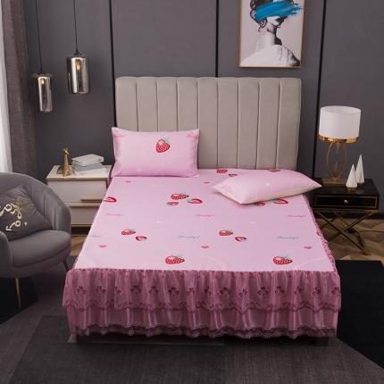 91家纺网 家纺一手货源 找家纺 （总）纽缦  2021新款冰丝凉席三件套床裙款