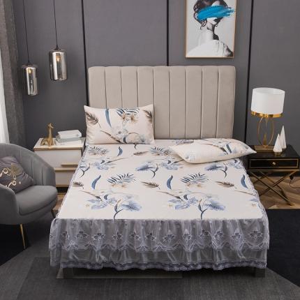 91家纺网 家纺一手货源 找家纺 （总）纽缦  2021新款冰丝凉席三件套床裙款