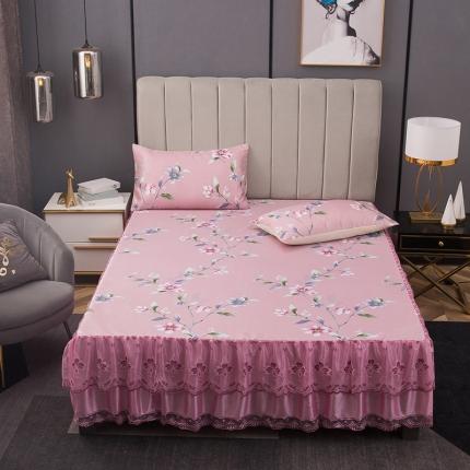 91家纺网 家纺一手货源 找家纺 （总）纽缦  2021新款冰丝凉席三件套床裙款