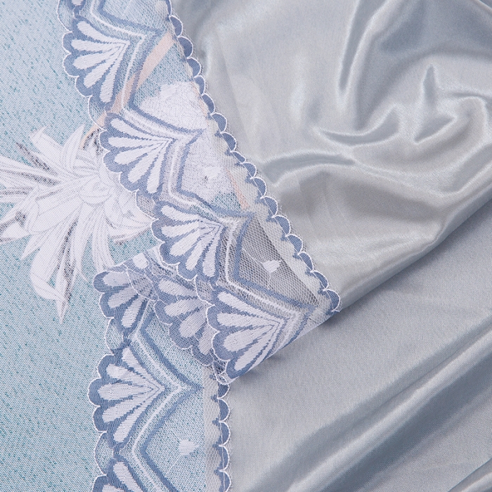 91家纺网 家纺一手货源 找家纺 纽缦  2021新款冰丝凉席三件套床裙款 菠萝蜜语