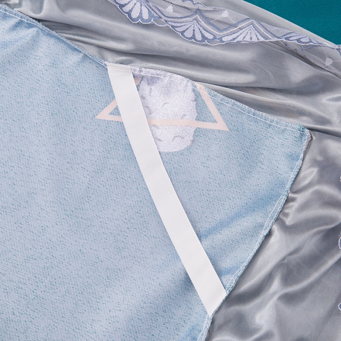 91家纺网 家纺一手货源 找家纺 纽缦  2021新款冰丝凉席三件套床裙款 菠萝蜜语