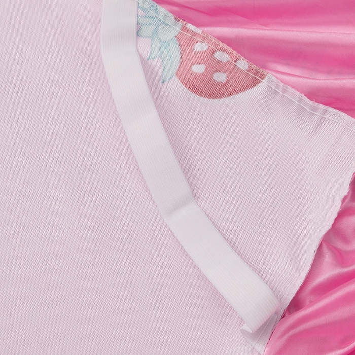 91家纺网 家纺一手货源 找家纺 纽缦  2021新款冰丝凉席三件套床裙款 草莓