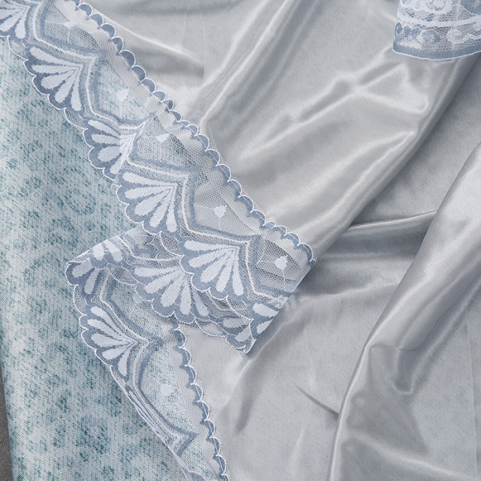 91家纺网 家纺一手货源 找家纺 纽缦  2021新款冰丝凉席三件套床裙款 卡其落