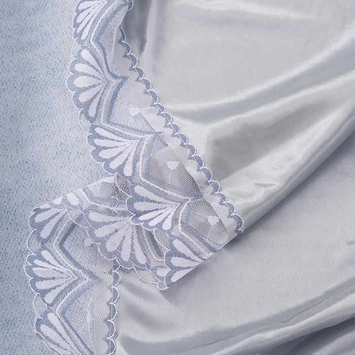 91家纺网 家纺一手货源 找家纺 纽缦  2021新款冰丝凉席三件套床裙款 克洛伊兰