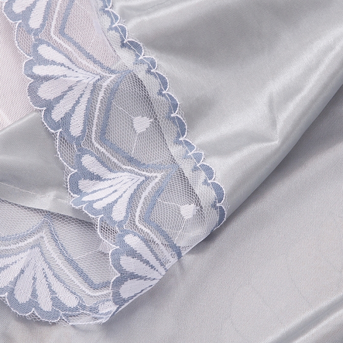 91家纺网 家纺一手货源 找家纺 纽缦  2021新款冰丝凉席三件套床裙款 诺尔曼灰