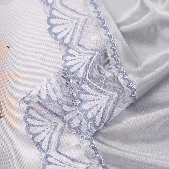 91家纺网 家纺一手货源 找家纺 纽缦  2021新款冰丝凉席三件套床裙款 苹果乐园