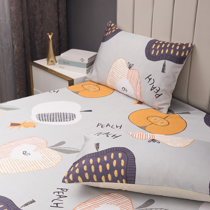 91家纺网 家纺一手货源 找家纺 纽缦  2021新款冰丝凉席三件套床裙款 苹果乐园