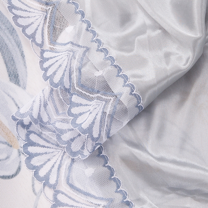 91家纺网 家纺一手货源 找家纺 纽缦  2021新款冰丝凉席三件套床裙款 清馨花园米