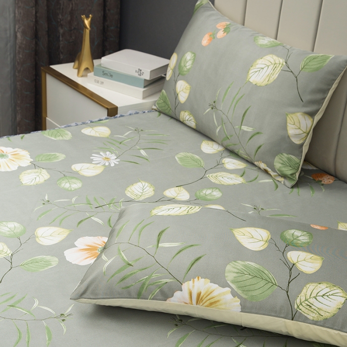 91家纺网 家纺一手货源 找家纺 纽缦  2021新款冰丝凉席三件套床裙款 清韵