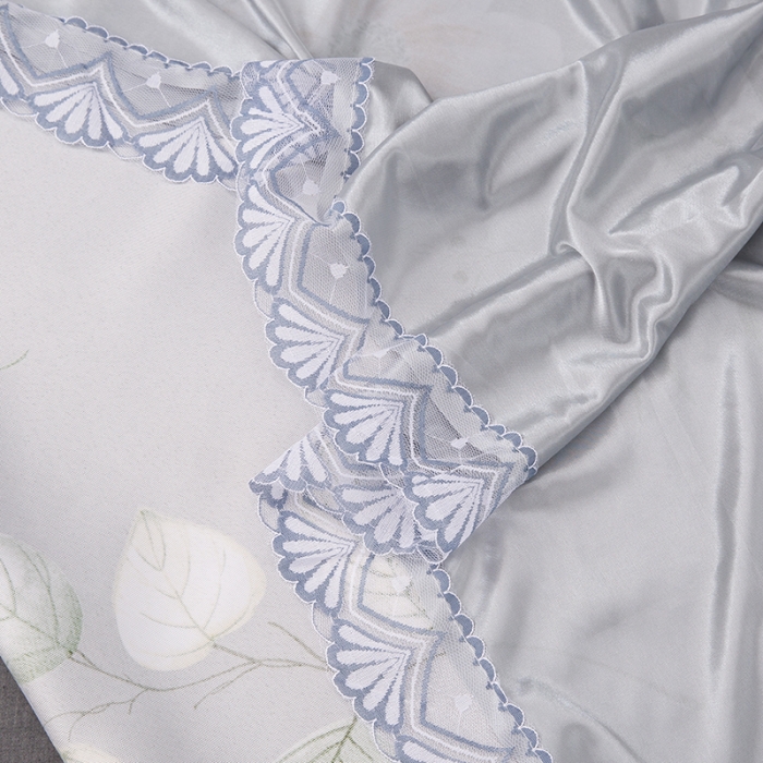 91家纺网 家纺一手货源 找家纺 纽缦  2021新款冰丝凉席三件套床裙款 清韵