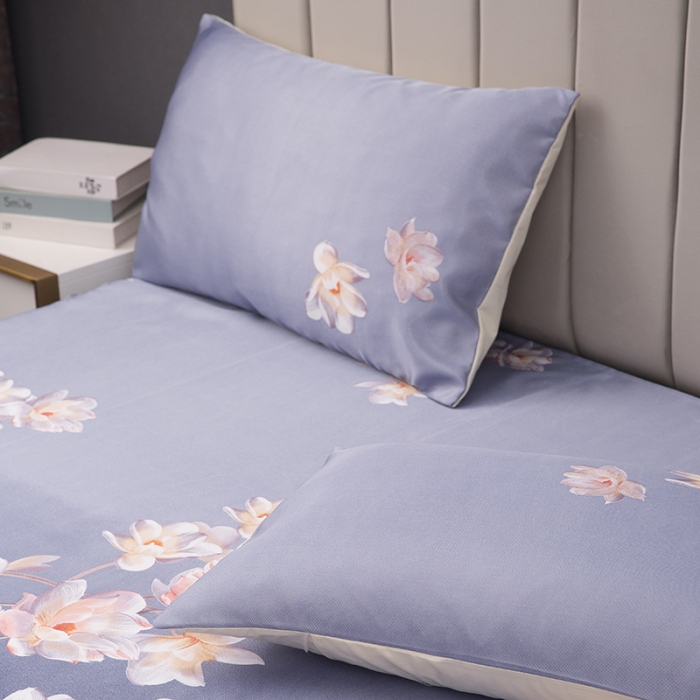 91家纺网 家纺一手货源 找家纺 纽缦  2021新款冰丝凉席三件套床裙款 如梦令