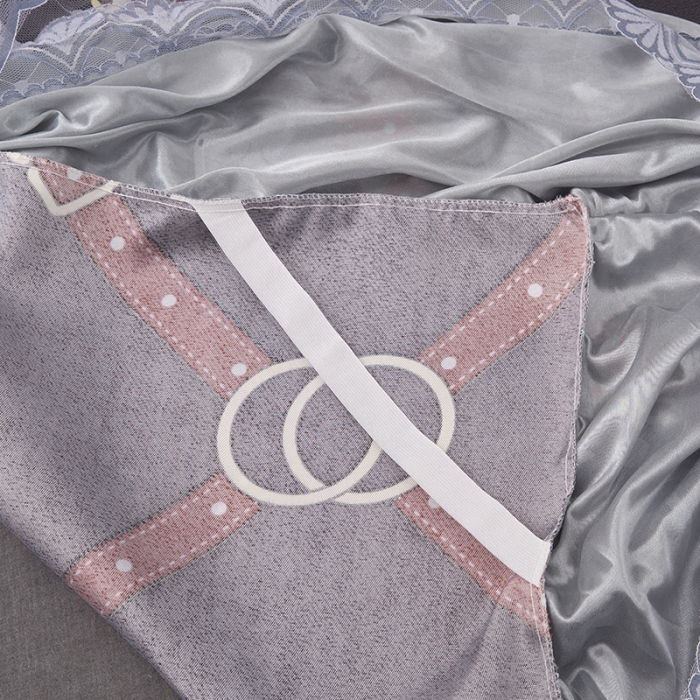 91家纺网 家纺一手货源 找家纺 纽缦  2021新款冰丝凉席三件套床裙款 时尚秀