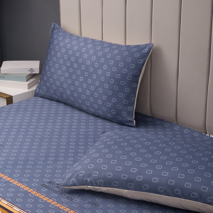 91家纺网 家纺一手货源 找家纺 纽缦  2021新款冰丝凉席三件套床裙款 闲趣时光