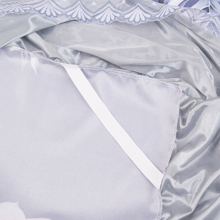 91家纺网 家纺一手货源 找家纺 纽缦  2021新款冰丝凉席三件套床裙款 幸福沉醉