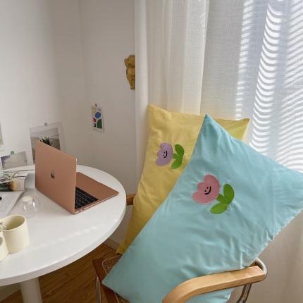 （总）星期八 2021新款马卡龙趣味水洗棉枕套一只