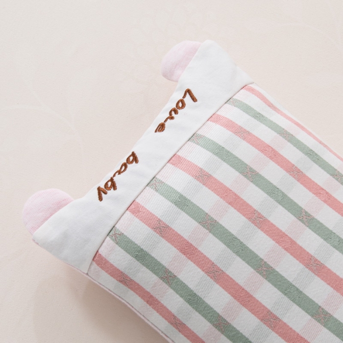 91家纺网 家纺一手货源 找家纺 明星枕业 2021新款儿童卡通荞麦枕 小粉猫