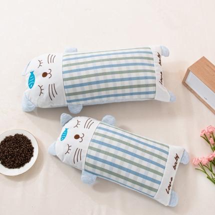 91家纺网 家纺一手货源 找家纺 明星枕业 2021新款儿童卡通荞麦枕 小蓝猫