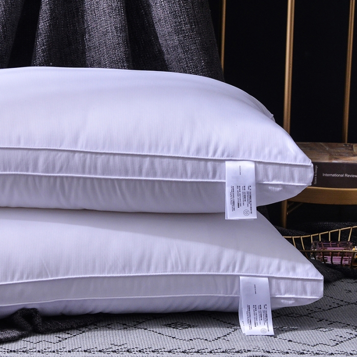 91家纺网 家纺一手货源 找家纺 星芯合家纺 2024新款羽丝绒枕高低 羽丝枕高48*74