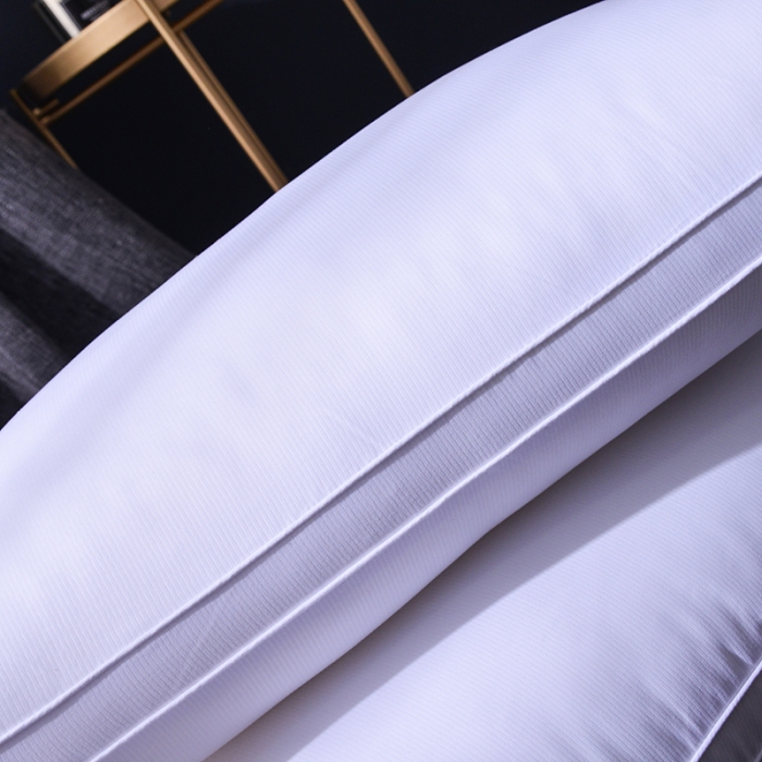 91家纺网 家纺一手货源 找家纺 星芯合家纺 2024新款羽丝绒枕高低 羽丝枕高48*74